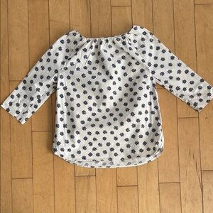 Crewcuts Kids Blouse with Navy Floral Pattern